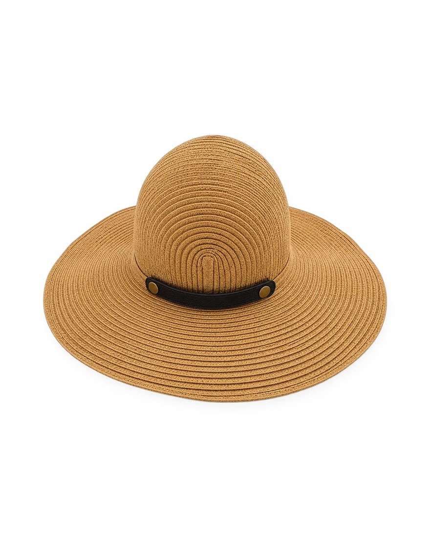 National Trust wide-brim straw hat, top view
