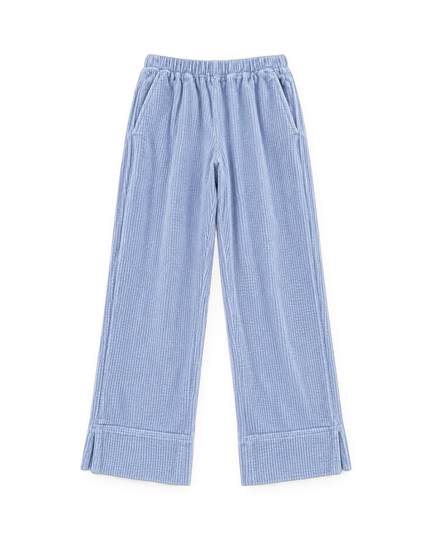 American Vintage wide-leg corduroy trousers, sky blue