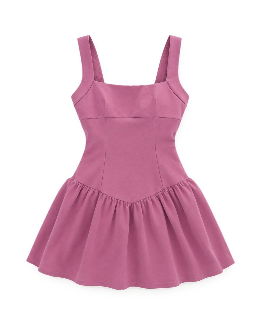 Alo Yoga mauve tennis dress with built-in shorts