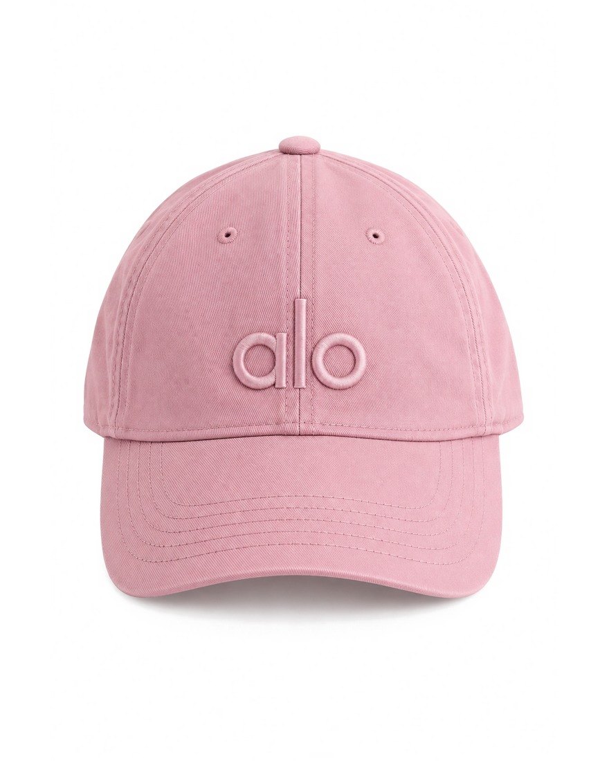 Alo Yoga dusty pink logo baseball cap