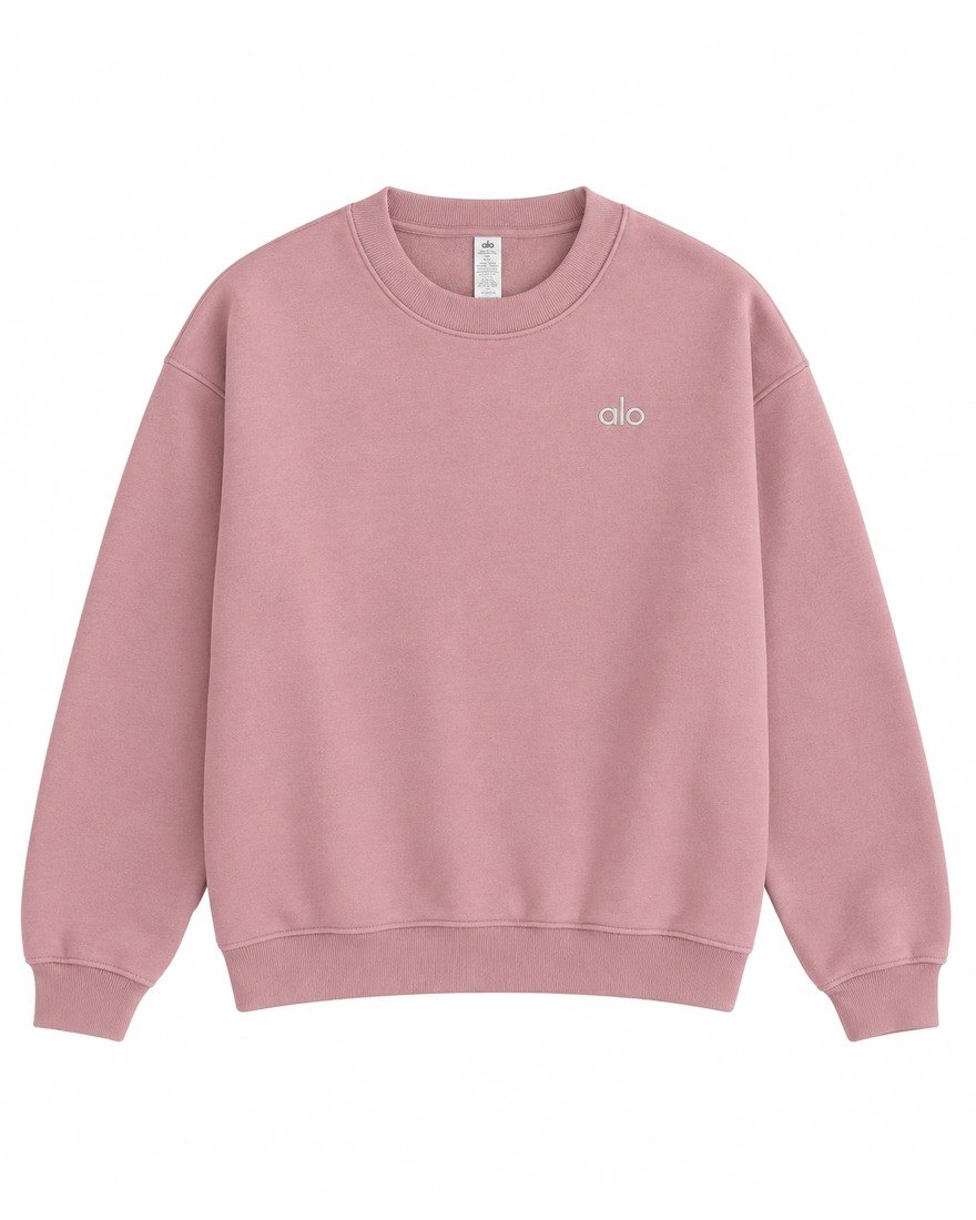 Alo Yoga Accolade crew-neck sweatshirt, dusty rose