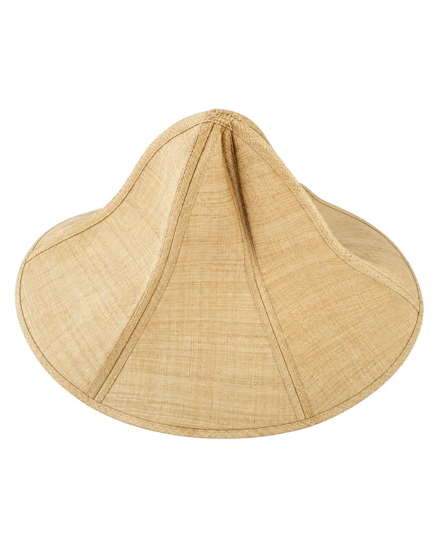 Ruslan Baginskiy natural straw pagoda hat